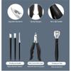 Pedicure Set Toe Nail Clippers Ingrown Toenails Nippers Cutters Steel Manicure Cutters Tools,10pcs,red view 2