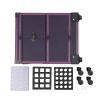 DNYSYSJ Makeup Train Case with Mirror, Rolling Makeup Train Case for Artist, Purple Trolley Cosmetic Organizer Box with wheels view 4