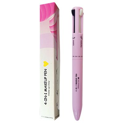 Nicedeal 4 in 1 Makeup Pen Multifunctional Makeup Pencil from Eyeliner, Lip Liner, Brow Pencil, and Highlighter, Easy-to-Apply Compact Makeup Accessories for Travel Style 1