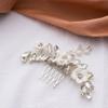 Beavorty Flower Rhinestone Hair Comb for Brides Elegant Wedding Hair Accessories Chic Floral Side Comb for Women for Bridal Parties and Special Occasions view 2