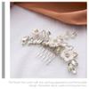 Beavorty Flower Rhinestone Hair Comb for Brides Elegant Wedding Hair Accessories Chic Floral Side Comb for Women for Bridal Parties and Special Occasions view 4