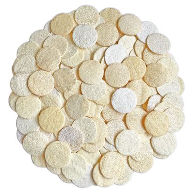 108 Pack Natural Loofah Sponge Exfoliating Face Pads - Facial Body Scrubbers Pad - When Bath Shower and Spa - Loofa Sponges Brush Scrub - Bulk Loofahs Scrubber - Cleansing Skin for Women and Men