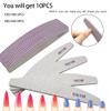 10Pcs Nail File Professional WAFOLOZE Nail Files Reusable Double Sided Emery Boards(100/180&180/240 Grit) Nail Styling Tools for Home and Nail Files for Acrylic Nails Salon Use view 2