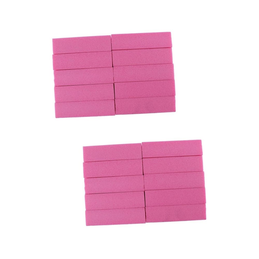 balacoo 20pcs Nail Files Buffers Pink Buffing Block Nail Sanding Sponge Manicure Tools for Women
