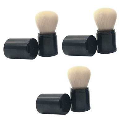 balacoo 3pcs Professional Makeup Brush Kit Blush Brush for Setting Powder Fiber Bristles for Women