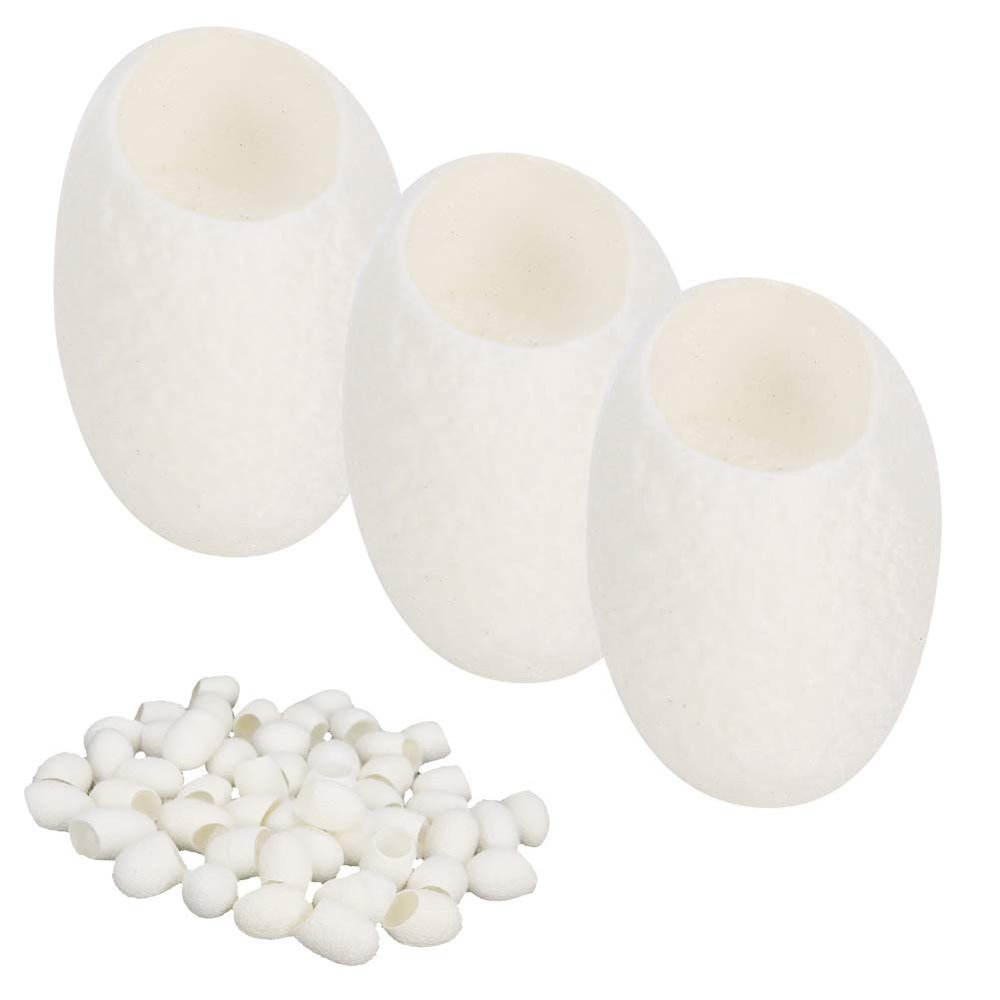 50pcs Care Silks, Easy to Use Blackhead Removal Exfoliating Silkworm Balls, Lightweight and Portable Care Silks for Care Deep Cleansing