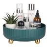 Anyoifax Makeup Perfume Organizer Tray 360 Degree Rotating Lazy Susan Skincare Lotion Organizer Spinning Cosmetics Storage for Dresser, Vanity, Bathroom Countertop, Small Teal Green view 1