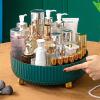 Anyoifax Makeup Perfume Organizer Tray 360 Degree Rotating Lazy Susan Skincare Lotion Organizer Spinning Cosmetics Storage for Dresser, Vanity, Bathroom Countertop, Small Teal Green view 2