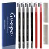 6pcs Waterproof Red Microblading Eyebrow Mapping Pencil Hard Core Peel Off Permanent Makeup Lip Tattoo Pencil (Mix Color with Blades) view 1