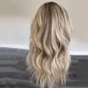 Ash Blonde Balayage Remy Human Hair Lace Wig Slightly Bleached Knots Rooted 13X4 HD Invisible Glueless Lace Front Human Hair Wig Pre Plucked with Baby Hair P18/613 Ombre Ash Blonde Highlight Wig view 1