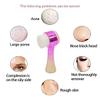 Facial Cleansing Brush 2 in 1Double-Sided Facial Cleaning Brush with Soft Bristles for Deep Pore Exfoliation, Wash Makeup, Massaging (Gold) view 4