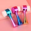 Facial Cleansing Brush 2 in 1Double-Sided Facial Cleaning Brush with Soft Bristles for Deep Pore Exfoliation, Wash Makeup, Massaging (Green) view 2