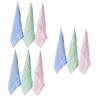 Alipis 9pcs Boy Girl Face Washing Towel Soft Absorbent Kerchiefs for Boy Girl for Saliva Wiping and Teething Green view 1