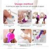 Facial Cleansing Brush 2 in 1Double-Sided Facial Cleaning Brush with Soft Bristles for Deep Pore Exfoliation, Wash Makeup, Massaging (Blue) view 3