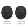 Afro Toupee for Black Men Full Poly Skin PU Injection Mens Toupee Wave African American Human Hair Unit for Men Hair Piece Men Replacement System (8"x10", 1B# Off Black-12MM Wave) view 4