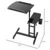 Salon Tray on Wheels Adjustable Tattoo Tray Salon Trolley, Rolling Work Station Multiple Workstations Storage Salon Trolley Black view 2