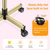 DEER BEAUTY Salon Tray on Wheels - Premium Aluminum Tattoo Tray Rolling Trolley - Adjustable Salon Service Rolling Tray Hairdresser Cart with Clinic Spa Rolling Tray Wheels (Bronze) view 3