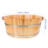 BESPORTBLE Foot Soaking Tub Basin 36cm Foot Baths Wood Foot Tub Wooden Foot Basin Foot Soaking Bucket Pedicure Bowl Massager Wash Tub for at Home Dead Skin Remover view 2