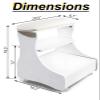 Kalolary Pedicure Foot Rest, Manicure Foot Rest with Wheels PU Leather Home Beauty Footrest Pedicure Foot Stool Stand for Home Salon Use(Whiite) view 2