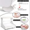 Kalolary Pedicure Foot Rest, Manicure Foot Rest with Wheels PU Leather Home Beauty Footrest Pedicure Foot Stool Stand for Home Salon Use(Whiite) view 4