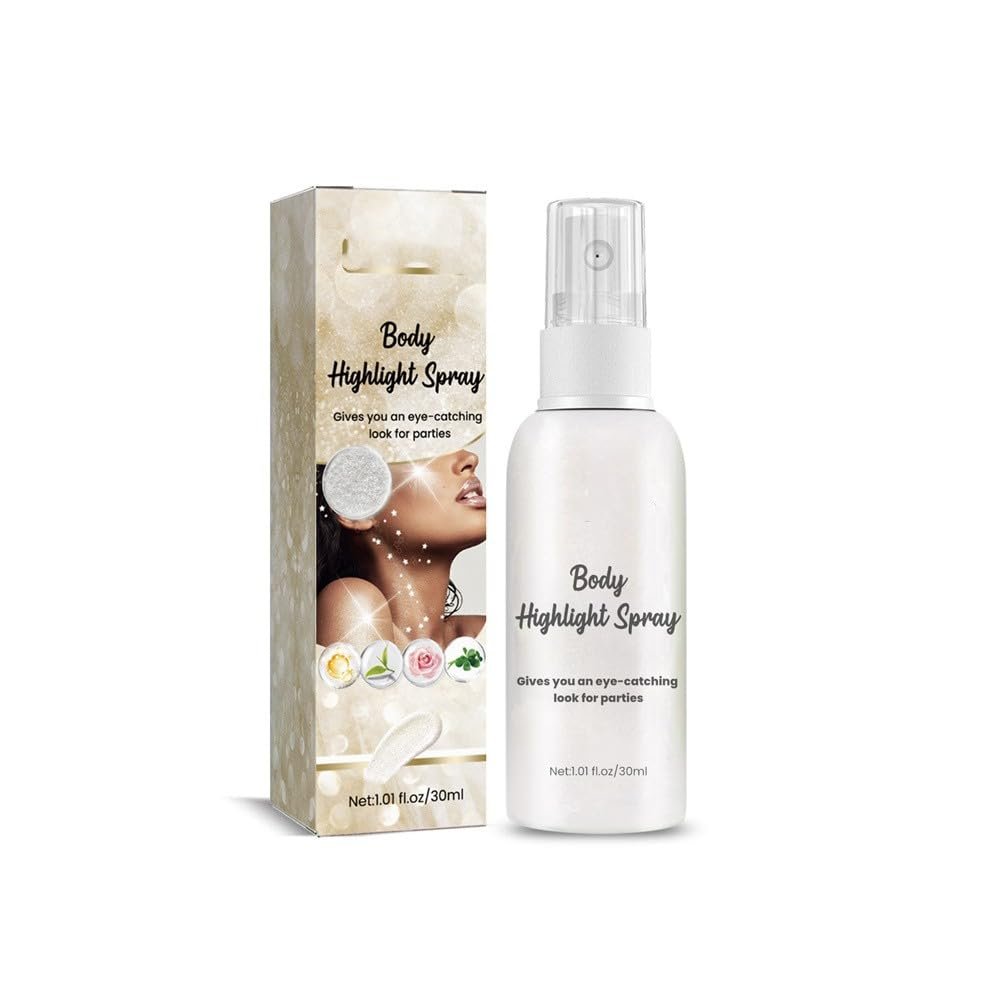 Face and Body Moisturizing Luminizer, Liquid Highlighter Makeup, Light Shimmer Glow Illuminator,Skin, Face, Natural Brighten Shimmer Light Liquid, (Dawn white)