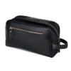 Awesometik Black Mens Travel Bag Toiletries Organizer Case for Grooming, Toiletry Bag for Men, Travel Essentials Shaving Dopp Kit, Geniune Leather Water Resistant Cosmetic Bag Pouch view 1