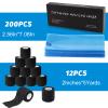 200PCS Pen Covers with 12PCS Grip Tape - Combofix Machine Wrap Cover Blue Pen Bags Pen Sleeves Machine Sleeves with Black Grip Wrap Self-Adherent Tape Plastic Covers view 2