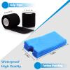 200PCS Pen Covers with 12PCS Grip Tape - Combofix Machine Wrap Cover Blue Pen Bags Pen Sleeves Machine Sleeves with Black Grip Wrap Self-Adherent Tape Plastic Covers view 3