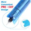 200PCS Pen Covers with 12PCS Grip Tape - Combofix Machine Wrap Cover Blue Pen Bags Pen Sleeves Machine Sleeves with Black Grip Wrap Self-Adherent Tape Plastic Covers view 4