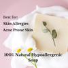 Bare Beauty Naturals 100% Natural Hypoallergenic Soap-unscented- no color- no additives- Acne soap-Plant-Based- Various Soap Cut Sizes (Brick cut 9-10.9 oz, Lrg Med-Exfol Crocus) view 2