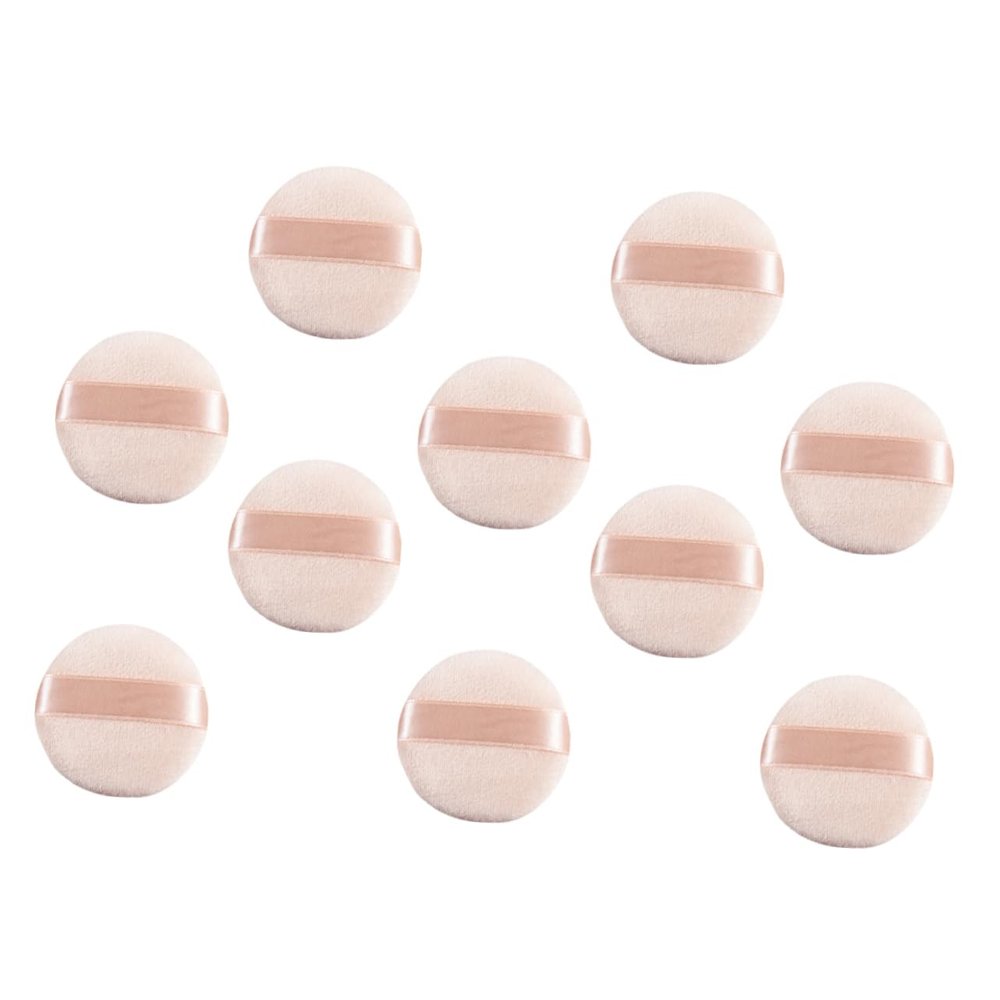 balacoo 10pcs Lightweight Makeup Powder Puff for Women Soft Skin-friendly Beauty Applicator for Loose Powder for Makeup Artists and Everyday Use