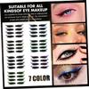 balacoo 28pairs Glitter Eyeliner Decals Eye Makeup Stickers for Festivals Parties and Cosplay Easy Application Color for Special Occasions view 2