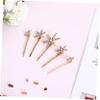 balacoo 25pcs Rhinestone Hair Barrettes for Women Alloy Star Clips Gold for Weddings and Parties Lightweight and Stylish Hair Accessories view 4