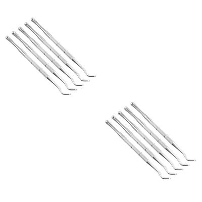 balacoo 10pcs Stainless Steel Single Head Nail Files for Manicure and Pedicure Precision Nail Art Tools for Fingernails and Toenails and Easy to Carry