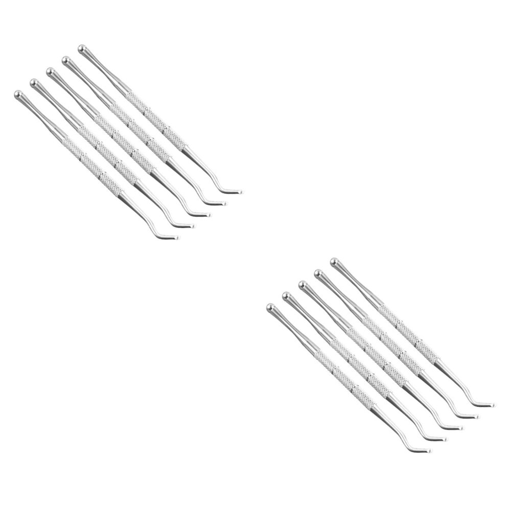 balacoo 10pcs Stainless Steel Single Head Nail Files for Manicure and Pedicure Precision Nail Art Tools for Fingernails and Toenails and Easy to Carry