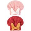2PCS Super Absorbent Hair Towel Wrap for Wet Hair,Quick Dry Head Wrap with Bow-Knot Shower,Absorbent Hair Towel Wrap (2PCS H) view 1