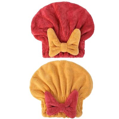 2PCS Super Absorbent Hair Towel Wrap for Wet Hair,Quick Dry Head Wrap with Bow-Knot Shower,Absorbent Hair Towel Wrap (2PCS J)