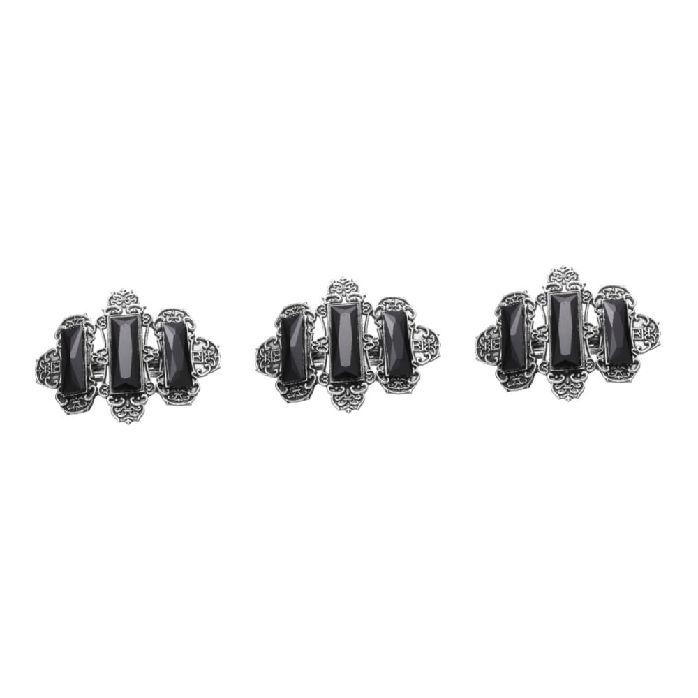 balacoo 3pcs Antiquing Hair Clip Stylish Alloy Clips for Daily Use Parties Silver and Black Fashionable Hairpins for Women Elegant Hair Accessories
