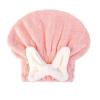 2PCS Super Absorbent Hair Towel Wrap for Wet Hair,Quick Dry Head Wrap with Bow-Knot Shower,Absorbent Hair Towel Wrap (Pink) view 1