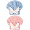 2PCS Super Absorbent Hair Towel Wrap for Wet Hair,Quick Dry Head Wrap with Bow-Knot Shower,Absorbent Hair Towel Wrap (2PCS E) view 1