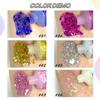 3 Color Face and Body Glitter Gel, Neon Outfit Glow Party for Body Hair Face Nail Glitter Stick Makeup. (01-Blue&02-Gold &06-White Moonbeam) view 3
