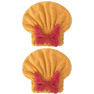 2PCS Super Absorbent Hair Towel Wrap for Wet Hair,Quick Dry Head Wrap with Bow-Knot Shower,Absorbent Hair Towel Wrap (2PCS D)