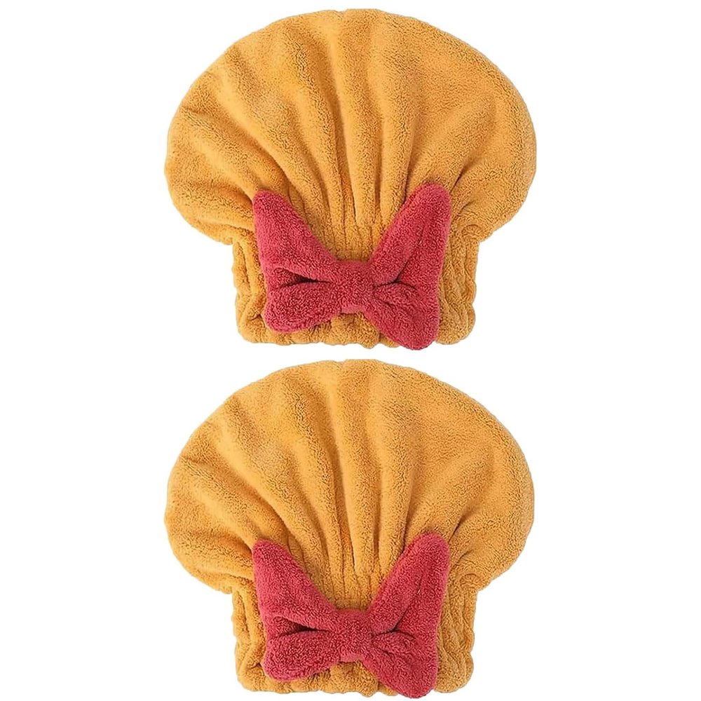 2PCS Super Absorbent Hair Towel Wrap for Wet Hair,Quick Dry Head Wrap with Bow-Knot Shower,Absorbent Hair Towel Wrap (2PCS D)