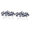 Abaodam 2pcs Rhinestone Bridal Hair Comb Elegant Wedding Headpiece for Women Photography Props for Special Occasions Chic Accessory for Brides and Ladies view 1