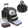 BAFASO Rolling Nail Polish Organizer Holds 144 Bottles, Nail Polish Case with a Detachable Dolly and 3 Removable Cases (Patented Design), Black view 1