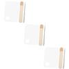 GLEAVI 3sets Makeup Spatula Tool Handle for Mixing Foundation Creams and Nail Stainless Steel Cosmetic Palette Spatula Premium view 1
