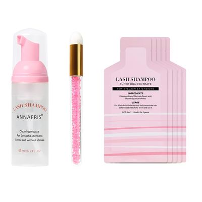 ANNAFRIS Eyelash Shampoo Foam Cleanser Kit Concentrate Mousse Eyelash Extensions Gentle Cleaning Dedicated Cleanser