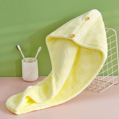 Dry Hair Cap Women Thick Double Layer Quick Drying Coral Fleece Dry Hair Towel Absorbent Pack Headscarf New Shower Cap Wholesale Embroidery