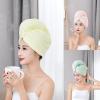 Dry Hair Cap Women Thick Double Layer Quick Drying Coral Fleece Dry Hair Towel Absorbent Pack Headscarf New Shower Cap Wholesale Embroidery view 2