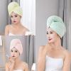 Dry Hair Cap Women Thick Double Layer Quick Drying Coral Fleece Dry Hair Towel Absorbent Pack Headscarf New Shower Cap Wholesale Embroidery view 3